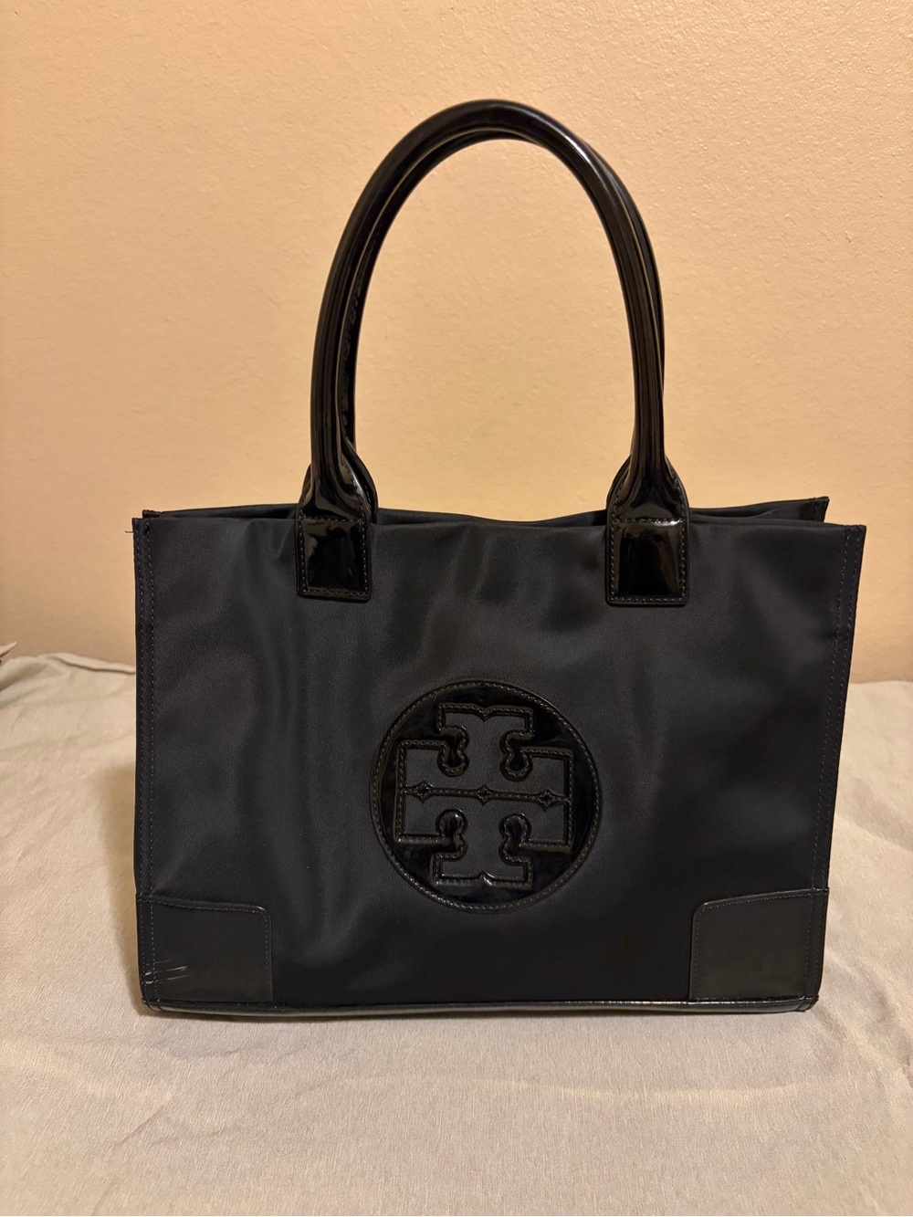 Tory Burch Nylon Mini Ella Patent Tote